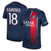 Koszulka Paris Saint-Germain 2023-24 R.Sanches 18 Domowe Koszulki Piłkarskie Krótki Rękaw